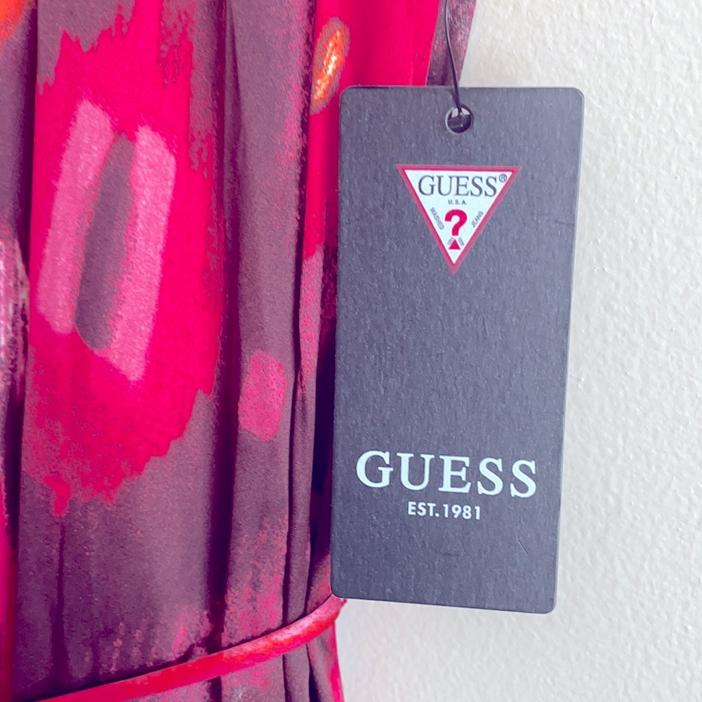 GUESS Angelica Maxi XS Satin Spaghetti Strap Dress - Picture 4 of 16